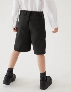 M&S Collection School 2pk Boys' Regular Leg Shorts (2-14 Yrs) -Cheap School Uniform Store SD 04 T76 4918 Y0 X EC 2