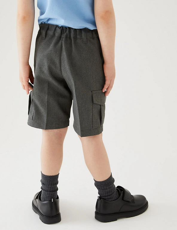 2pk Boys' Regular Leg Cargo School Shorts (2-14 Yrs) M&S Collection 2pk Boys' Regular Leg Cargo School Shorts (2-14 Yrs) -Cheap School Uniform Store SD 04 T76 4953 T0 X EC 2