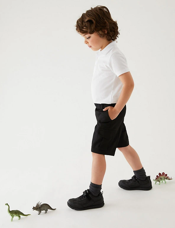 2pk Boys' Regular Leg Cargo School Shorts (2-14 Yrs) M&S Collection 2pk Boys' Regular Leg Cargo School Shorts (2-14 Yrs) -Cheap School Uniform Store SD 04 T76 4953 Y0 X EC 0