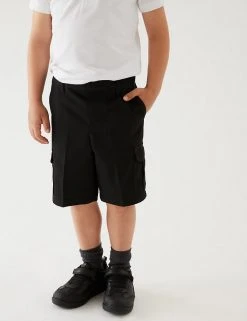M&S Collection 2pk Boys' Regular Leg Cargo School Shorts (2-14 Yrs) 10 M&S Collection 2pk Boys' Regular Leg Cargo School Shorts (2-14 Yrs) -Cheap School Uniform Store SD 04 T76 4953 Y0 X EC 1