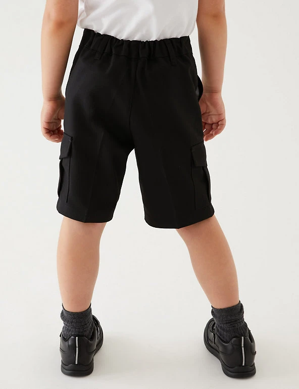 2pk Boys' Regular Leg Cargo School Shorts (2-14 Yrs) M&S Collection 2pk Boys' Regular Leg Cargo School Shorts (2-14 Yrs) -Cheap School Uniform Store SD 04 T76 4953 Y0 X EC 2