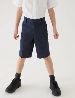M&S Collection School 2pk Boys' Slim Leg Shorts (2-14 Yrs) -Cheap School Uniform Store SD 04 T76 4964 F0 X EC 1
