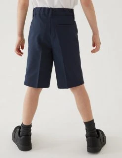 M&S Collection School 2pk Boys' Slim Leg Shorts (2-14 Yrs) -Cheap School Uniform Store SD 04 T76 4964 F0 X EC 2