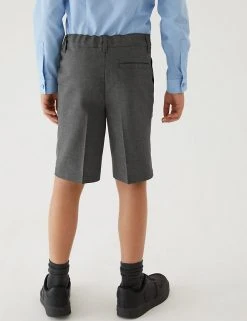 M&S Collection School 2pk Boys' Slim Leg Shorts (2-14 Yrs) -Cheap School Uniform Store SD 04 T76 4964 T0 X EC 2