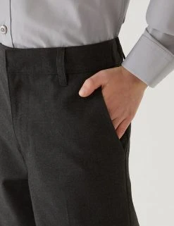 M&S Collection School 2pk Boys' Slim Leg Shorts (2-14 Yrs) -Cheap School Uniform Store SD 04 T76 4964 VP X EC 4