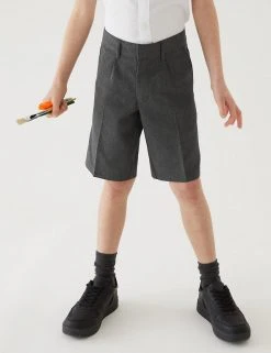 M&S Collection School 2pk Boys' Regular Leg Shorts (2-14 Yrs) 4 M&S Collection School 2pk Boys' Regular Leg Shorts (2-14 Yrs) -Cheap School Uniform Store SD 04 T76 4965 T0 X EC 1