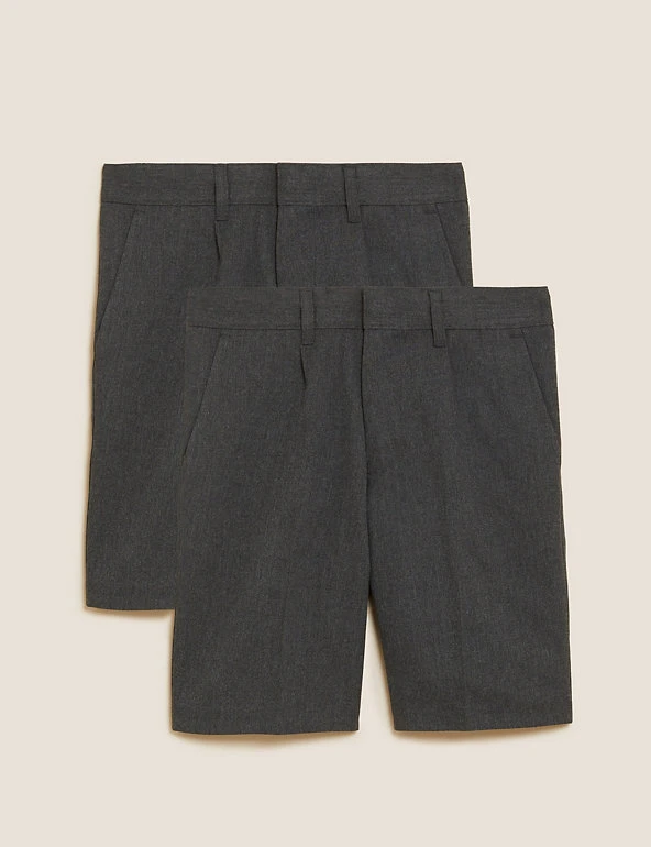 School 2pk Boys' Regular Leg Shorts (2-14 Yrs) M&S Collection School 2pk Boys' Regular Leg Shorts (2-14 Yrs) -Cheap School Uniform Store SD 04 T76 4965 T0 X EC 90