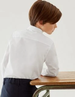 M&S Collection 3pk Boys' Slim Fit Easy Iron School Shirts (2-16 Yrs) -Cheap School Uniform Store SD 04 T76 5718 Z0 X EC 2