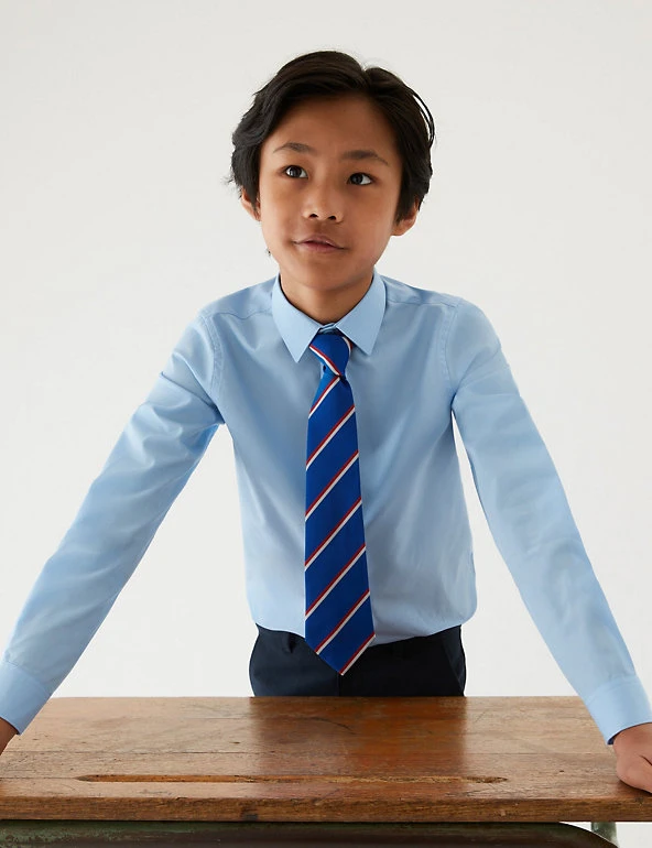 3pk Boys' Easy Iron School Shirts (2-16 Yrs) M&S Collection 3pk Boys' Easy Iron School Shirts (2-16 Yrs) -Cheap School Uniform Store SD 04 T76 5719 E0 X EC 0