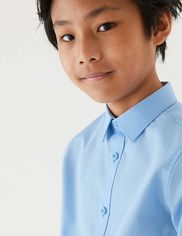 3pk Boys' Easy Iron School Shirts (2-16 Yrs) M&S Collection 3pk Boys' Easy Iron School Shirts (2-16 Yrs) -Cheap School Uniform Store SD 04 T76 5719 E0 X EC 1