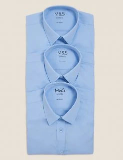 M&S Collection 3pk Boys' Easy Iron School Shirts (2-16 Yrs) 19 M&S Collection 3pk Boys' Easy Iron School Shirts (2-16 Yrs) -Cheap School Uniform Store SD 04 T76 5719 E0 X EC 7