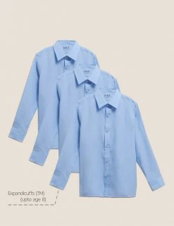 M&S Collection 3pk Boys' Easy Iron School Shirts (2-16 Yrs) 15 M&S Collection 3pk Boys' Easy Iron School Shirts (2-16 Yrs) -Cheap School Uniform Store SD 04 T76 5719 E0 X EC 90