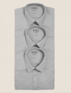 M&S Collection 3pk Boys' Easy Iron School Shirts (2-16 Yrs) 13 M&S Collection 3pk Boys' Easy Iron School Shirts (2-16 Yrs) -Cheap School Uniform Store SD 04 T76 5719 T0 X EC 7