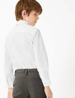 M&S Collection 3pk Boys' Easy Iron School Shirts (2-16 Yrs) 4 M&S Collection 3pk Boys' Easy Iron School Shirts (2-16 Yrs) -Cheap School Uniform Store SD 04 T76 5719 Z0 X EC 1
