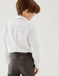 M&S Collection Boys' 2pk Slim Fit Stretch School Shirts (2-16 Yrs) 5 M&S Collection Boys' 2pk Slim Fit Stretch School Shirts (2-16 Yrs) -Cheap School Uniform Store SD 04 T76 5753 Z0 X EC 2