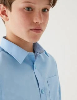 M&S Collection 2pk Boys' Non-Iron School Shirts (2-18 Yrs) -Cheap School Uniform Store SD 04 T76 5768 E0 X EC 1