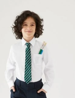 M&S Collection 2pk Boys' Non-Iron School Shirts (2-18 Yrs)