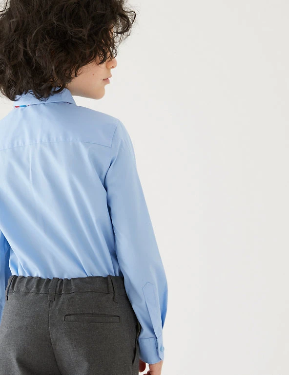 2pk Boys' Slim Fit Non-Iron School Shirts (2-18 Yrs) M&S Collection 2pk Boys' Slim Fit Non-Iron School Shirts (2-18 Yrs) -Cheap School Uniform Store SD 04 T76 5769 E0 X EC 2