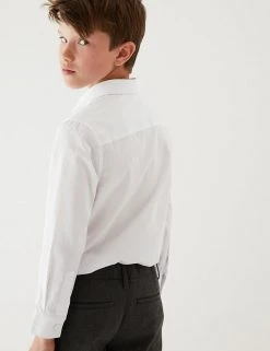 M&S Collection 3pk Boys' Easy Dressing Easy Iron School Shirts (3-18 Yrs) -Cheap School Uniform Store SD 04 T76 5776 Z0 X EC 2