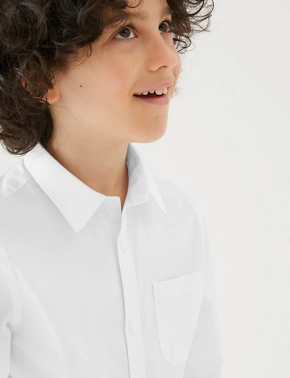 2pk Boys' Cotton Slim Fit School Shirts (2-18 Yrs) M&S Collection 2pk Boys' Cotton Slim Fit School Shirts (2-18 Yrs) -Cheap School Uniform Store SD 04 T76 5778S Z0 X EC 1