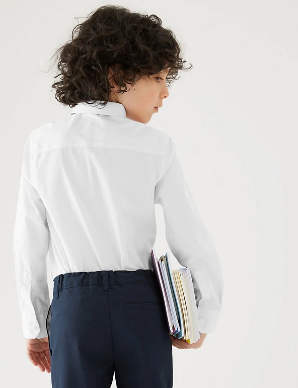 2pk Boys' Cotton Slim Fit School Shirts (2-18 Yrs) M&S Collection 2pk Boys' Cotton Slim Fit School Shirts (2-18 Yrs) -Cheap School Uniform Store SD 04 T76 5778S Z0 X EC 2