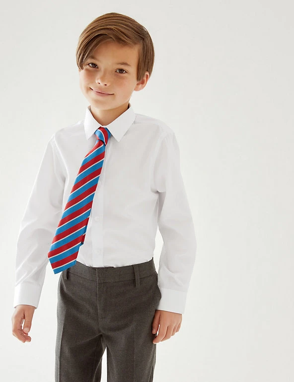 M&S Collection Boys' 5pk Regular Fit Easy To Iron School Shirts (2-18 Yrs) 3 M&S Collection Boys' 5pk Regular Fit Easy To Iron School Shirts (2-18 Yrs)