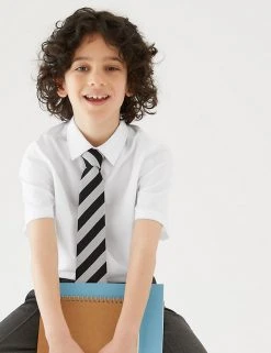 M&S Collection 3pk Boys' Longer Length Easy Iron School Shirts (4-18 Yrs)