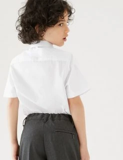 M&S Collection 3pk Boys' Longer Length Easy Iron School Shirts (4-18 Yrs) 5 M&S Collection 3pk Boys' Longer Length Easy Iron School Shirts (4-18 Yrs) -Cheap School Uniform Store SD 04 T76 5812L Z0 X EC 2