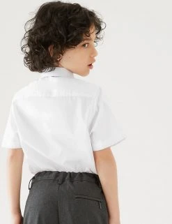 M&S Collection 3pk Boys' Plus Fit Easy Iron School Shirts (4-18 Yrs) -Cheap School Uniform Store SD 04 T76 5812P Z0 X EC 2