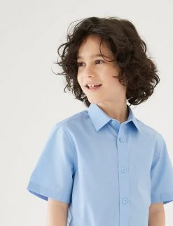 M&S Collection 3pk Boys' Easy Iron School Shirts (2-16 Yrs) -Cheap School Uniform Store SD 04 T76 5812 E0 X EC 0