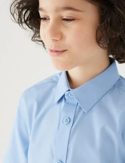 M&S Collection 3pk Boys' Easy Iron School Shirts (2-16 Yrs) -Cheap School Uniform Store SD 04 T76 5812 E0 X EC 1