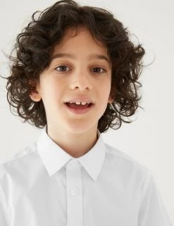M&S Collection 3pk Boys' Easy Iron School Shirts (2-16 Yrs) -Cheap School Uniform Store SD 04 T76 5812 Z0 X EC 1