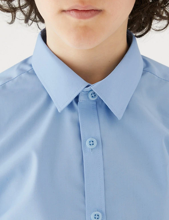 3pk Boys' Slim Easy Iron School Shirts (2-16 Yrs) M&S Collection 3pk Boys' Slim Easy Iron School Shirts (2-16 Yrs) -Cheap School Uniform Store SD 04 T76 5813 E0 X EC 1