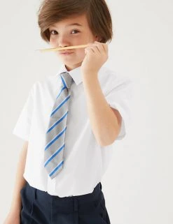 M&S Collection Boys' 5pk Regular Fit Easy To Iron School Shirts (2-18 Yrs)