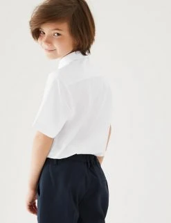 M&S Collection Boys' 5pk Regular Fit Easy To Iron School Shirts (2-18 Yrs) -Cheap School Uniform Store SD 04 T76 5814 Z0 X EC 2