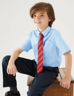 M&S Collection 2pk Boys' Non-Iron School Shirts (2-18 Yrs) -Cheap School Uniform Store SD 04 T76 5871 E0 X EC 0