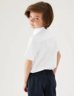 M&S Collection 2pk Boys' Non-Iron School Shirts (2-18 Yrs) -Cheap School Uniform Store SD 04 T76 5871 Z0 X EC 2
