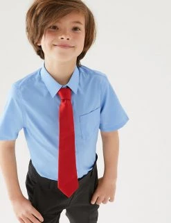 M&S Collection 2pk Boys' Slim Fit Non-Iron School Shirts (2-18 Yrs) 8 M&S Collection 2pk Boys' Slim Fit Non-Iron School Shirts (2-18 Yrs) -Cheap School Uniform Store SD 04 T76 5883 E0 X EC 0