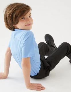 M&S Collection 2pk Boys' Slim Fit Non-Iron School Shirts (2-18 Yrs) 11 M&S Collection 2pk Boys' Slim Fit Non-Iron School Shirts (2-18 Yrs) -Cheap School Uniform Store SD 04 T76 5883 E0 X EC 2