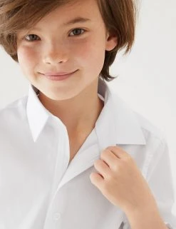 M&S Collection 3pk Boys' Easy Dressing Easy Iron School Shirts (3-18 Yrs) -Cheap School Uniform Store SD 04 T76 5892 Z0 X EC 1
