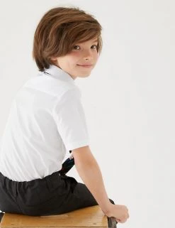M&S Collection 3pk Boys' Easy Dressing Easy Iron School Shirts (3-18 Yrs) -Cheap School Uniform Store SD 04 T76 5892 Z0 X EC 2