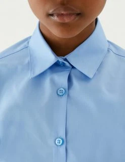 M&S Collection 2pk Girls' 3/4 Sleeve Easy Iron School Shirts (2-16 Yrs) -Cheap School Uniform Store SD 04 T76 5924 E0 X EC 2