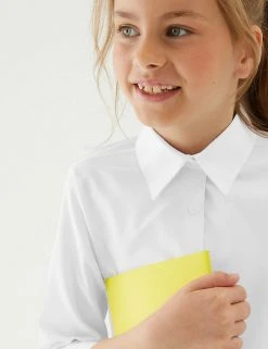M&S Collection 2pk Girls' 3/4 Sleeve Easy Iron School Shirts (2-16 Yrs) -Cheap School Uniform Store SD 04 T76 5924 Z0 X EC 2