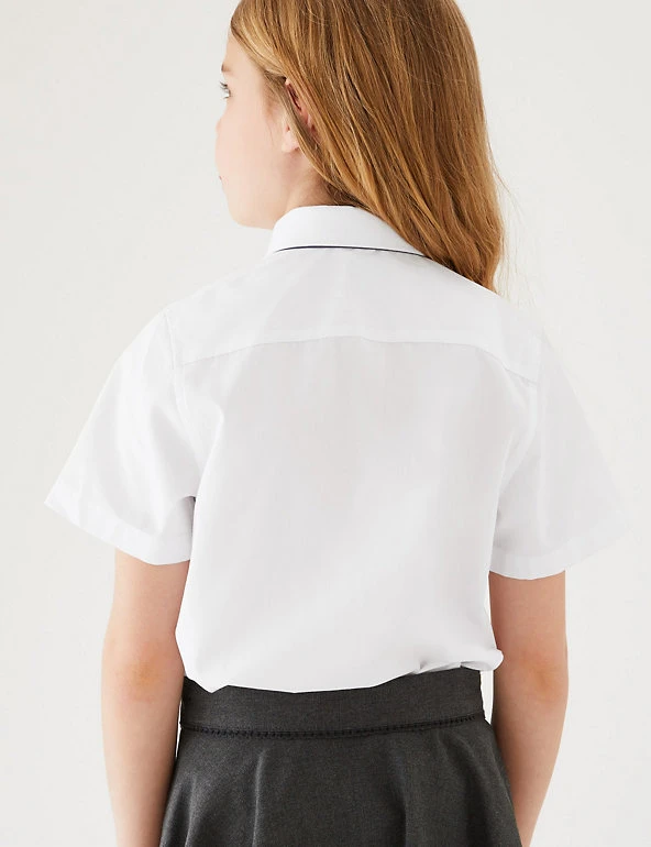 3pk Girls' Longer Length Easy Iron School Shirts (4-18 Yrs) M&S Collection 3pk Girls' Longer Length Easy Iron School Shirts (4-18 Yrs) -Cheap School Uniform Store SD 04 T76 5946L Z0 X EC 2
