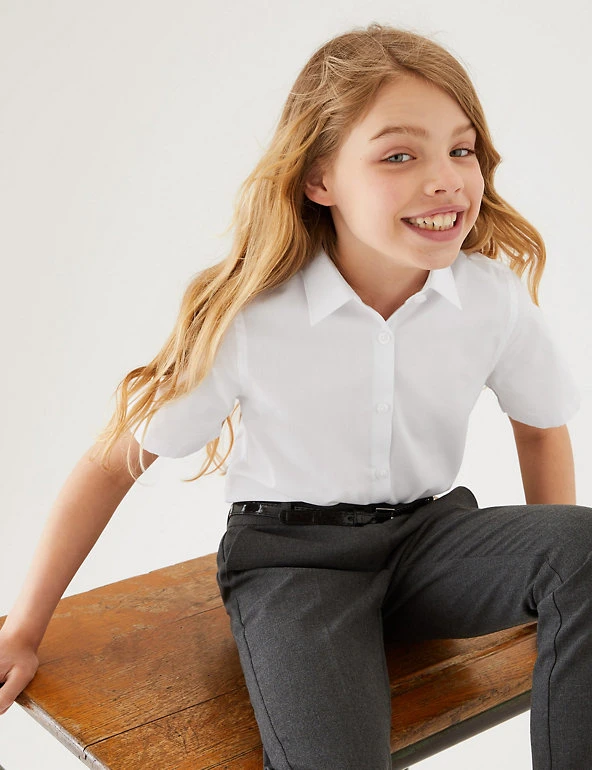 3pk Girls' Slim Fit Easy Iron School Shirts (2-16 Yrs) 3pk Girls' Slim Fit Easy Iron School Shirts (2-16 Yrs) -Cheap School Uniform Store SD 04 T76 5951 Z0 X EC 0