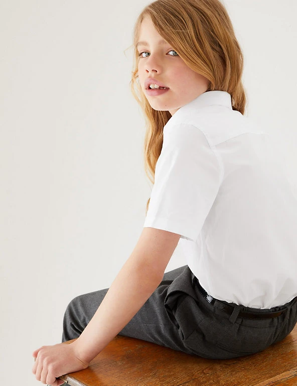 3pk Girls' Slim Fit Easy Iron School Shirts (2-16 Yrs) 3pk Girls' Slim Fit Easy Iron School Shirts (2-16 Yrs) -Cheap School Uniform Store SD 04 T76 5951 Z0 X EC 2