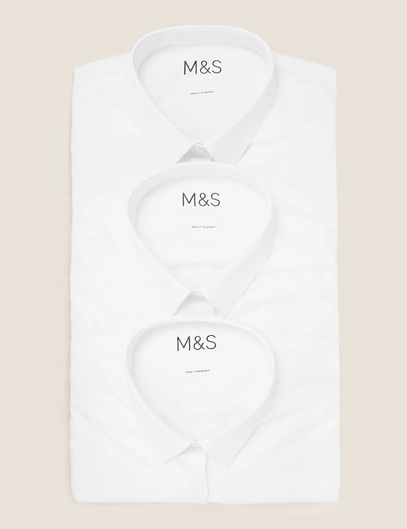 3pk Girls' Slim Fit Easy Iron School Shirts (2-16 Yrs) 3pk Girls' Slim Fit Easy Iron School Shirts (2-16 Yrs) -Cheap School Uniform Store SD 04 T76 5951 Z0 X EC 7