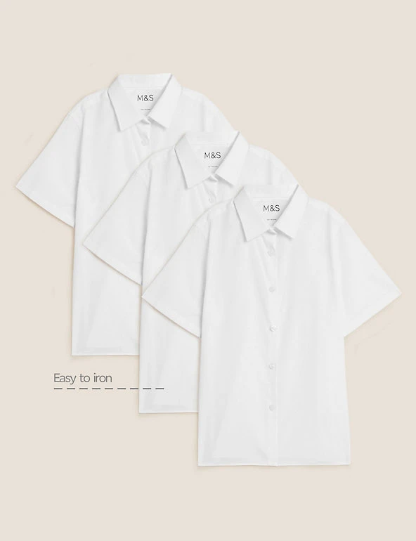 3pk Girls' Slim Fit Easy Iron School Shirts (2-16 Yrs) 3pk Girls' Slim Fit Easy Iron School Shirts (2-16 Yrs) -Cheap School Uniform Store SD 04 T76 5951 Z0 X EC 90