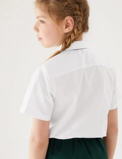M&S Collection Girls' 5pk Regular Fit Easy To Iron School Shirts (2-18 Yrs) -Cheap School Uniform Store SD 04 T76 5953 Z0 X EC 2
