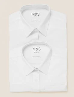 M&S Collection 2pk Girls' Non-Iron School Shirts (2-18 Yrs) 17 M&S Collection 2pk Girls' Non-Iron School Shirts (2-18 Yrs) -Cheap School Uniform Store SD 04 T76 5982 Z0 X EC 7